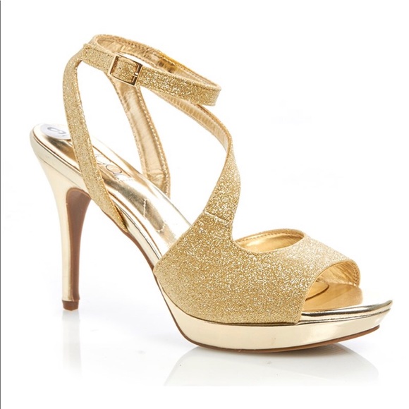 🆕 🎁 💝 Ladies Sparkling Strap Heels size size 8-9 - Picture 1 of 1